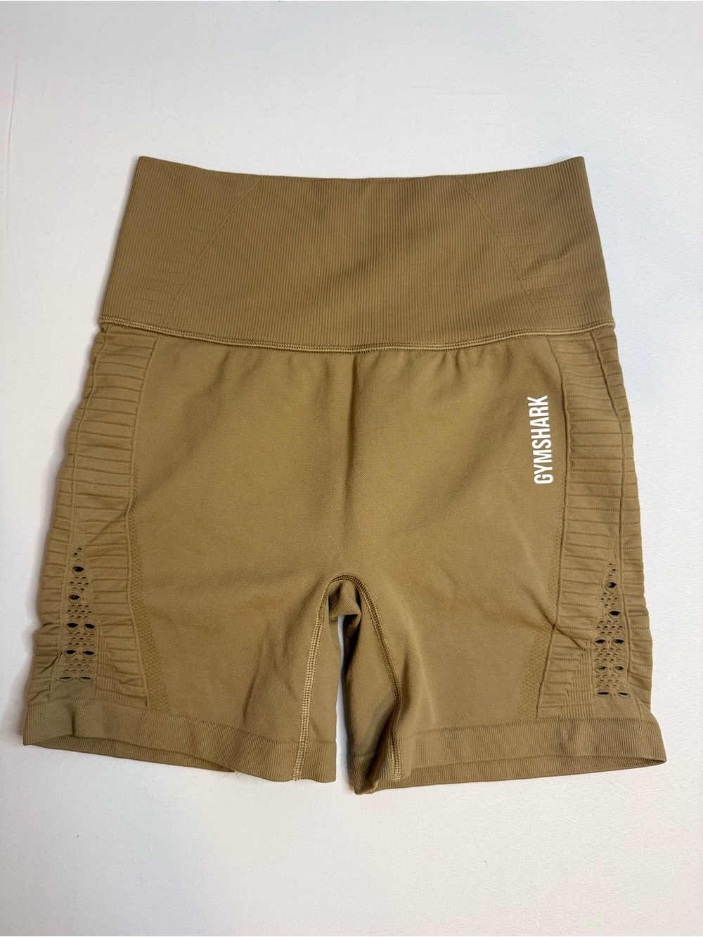 Gymshark Seamless High-Waisted Shorts - Brown - Size Small